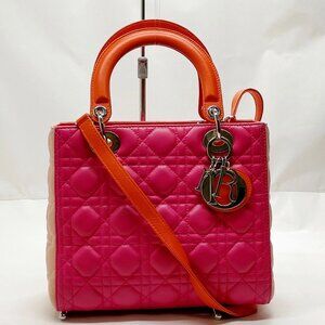 Christian Dior Hand Bag Pink Leather mon-1858-090825